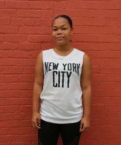 Scratch - NYC Women's Sleeveless Tank, White