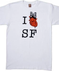 Upper Playground - Jeremy Fish I Heart SF 2 Men's Shirt, White