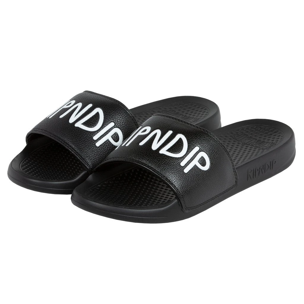 RIPNDIP - Simple Logo Slides, Black 1 RIPNDIP - Simple Logo Slides, Black