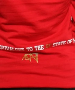 Adapt Clothing Womens Adapt - State Of Mind Women's Hoodie, Red/Gold