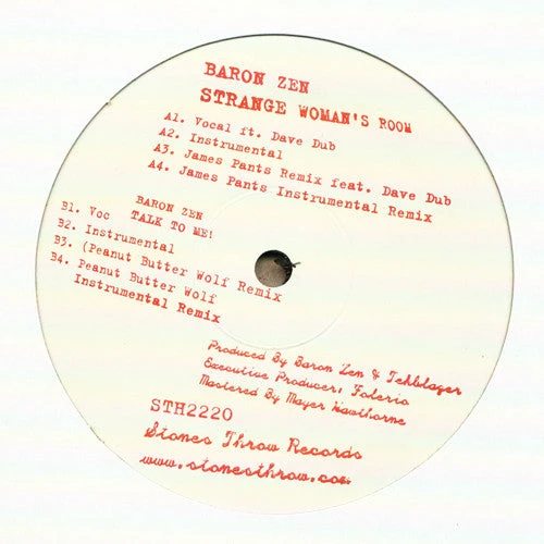 Stones Throw Baron Zen - Strange Woman's Room, 12" Vinyl 1 Stones Throw Baron Zen - Strange Woman's Room, 12" Vinyl
