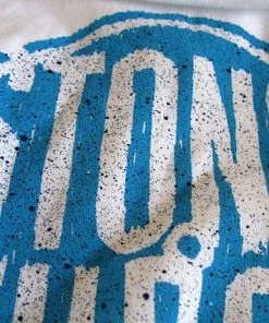 Stones Throw - Summer 2012 Men's Tee, White/Aqua Music