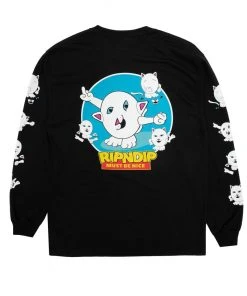 RIPNDIP - Nerm Story Men's L/S Tee, Black Mens