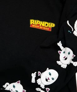 RIPNDIP - Nerm Story Men's L/S Tee, Black Mens