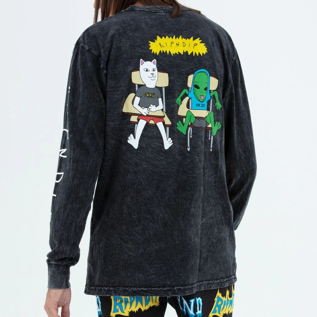 Mens RIPNDIP - Butz Up Men's L/S Tee, Black Mineral Wash 2 Mens RIPNDIP - Butz Up Men's L/S Tee, Black Mineral Wash