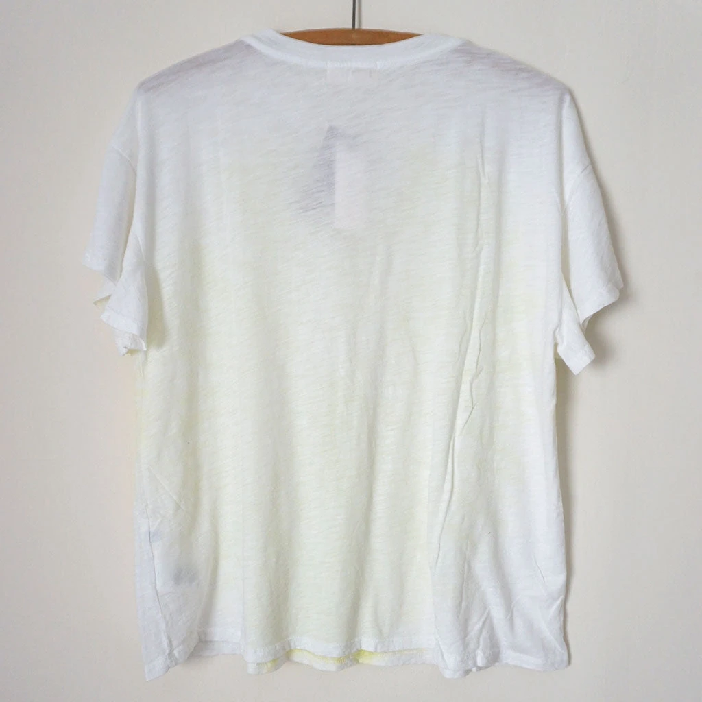 Trends Sunny Daze Tie Dye Flutter Sleeve Women's Top, White 2 Trends Sunny Daze Tie Dye Flutter Sleeve Women's Top, White