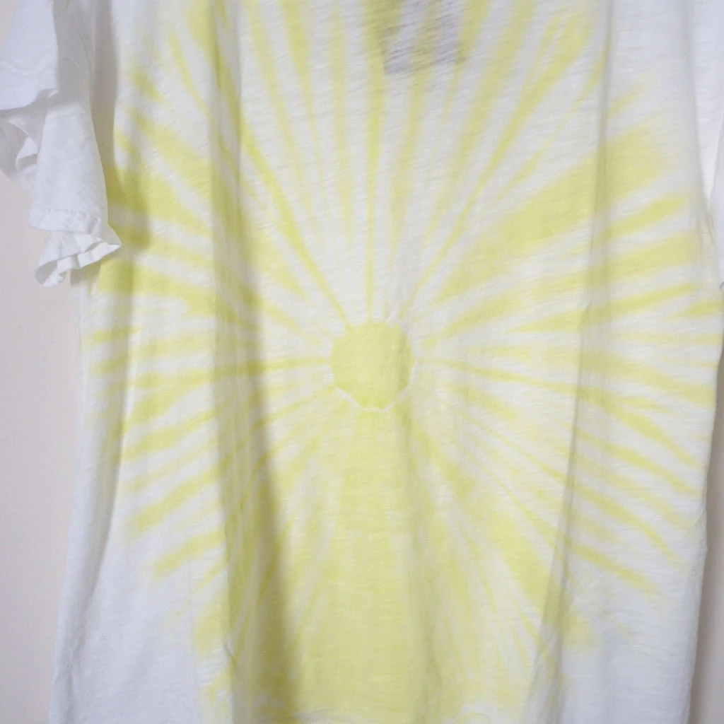 Trends Sunny Daze Tie Dye Flutter Sleeve Women's Top, White 3 Trends Sunny Daze Tie Dye Flutter Sleeve Women's Top, White