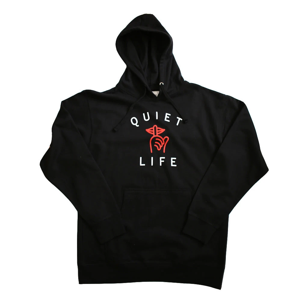 The Quiet Life - Classic Shhh Pullover Men's Hood, Black Mens 1 The Quiet Life - Classic Shhh Pullover Men's Hood, Black Mens