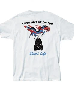The Quiet Life - Never Give Up On Fun Men's Shirt, White Mens