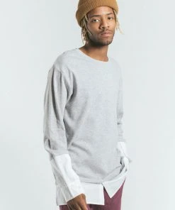 Akomplice VSOP - Jackie L/S Men's Tee, Grey/White Mens