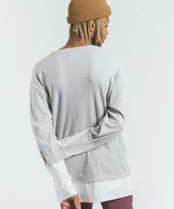 Akomplice VSOP - Jackie L/S Men's Tee, Grey/White Mens