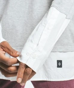 Akomplice VSOP - Jackie L/S Men's Tee, Grey/White Mens