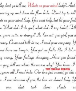 Stones Throw Music Tony Cook (feat. Dam Funk) - What's On Your Mind?, 12" Vinyl