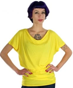 Harajuku Lovers - Pin Tuck Junior's Top, Psychedelic Yellow